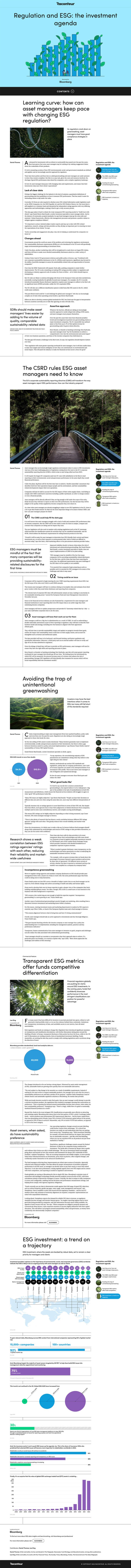 Regulation and ESG: the investment agenda